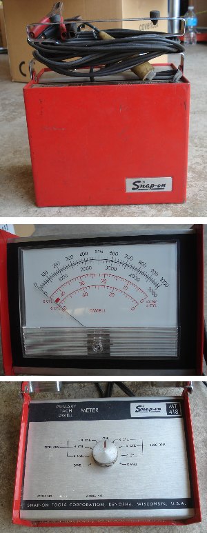 Vintage Snap on MT 418 Automotive Dwell Tach Meter