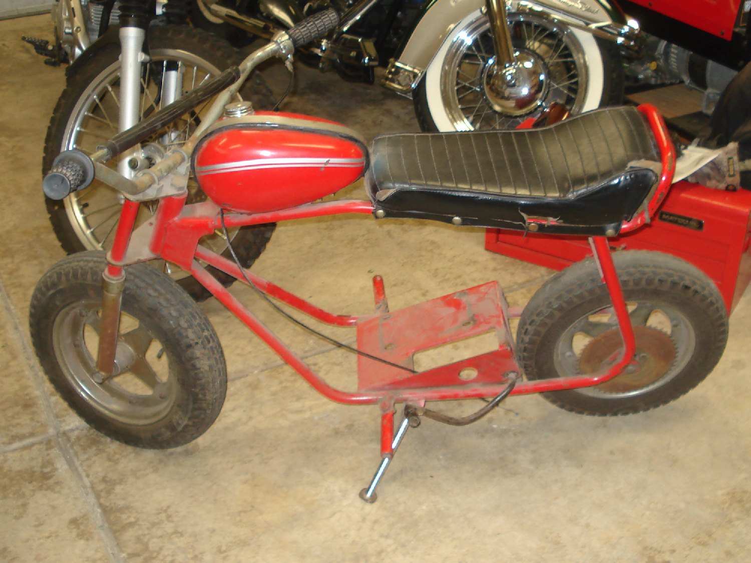 Vintage 60's or early 70's Speedway Minibike Mini Bike Frame Wheels ...